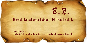 Brettschneider Nikolett névjegykártya