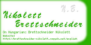 nikolett brettschneider business card